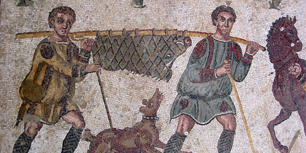 Appizzari - Mosaico della Villa del Casale - Cucina di Sicilia